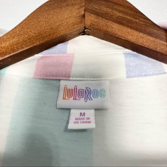 Lularoe Valentina Striped Shirt Size M - Picture 4 of 6